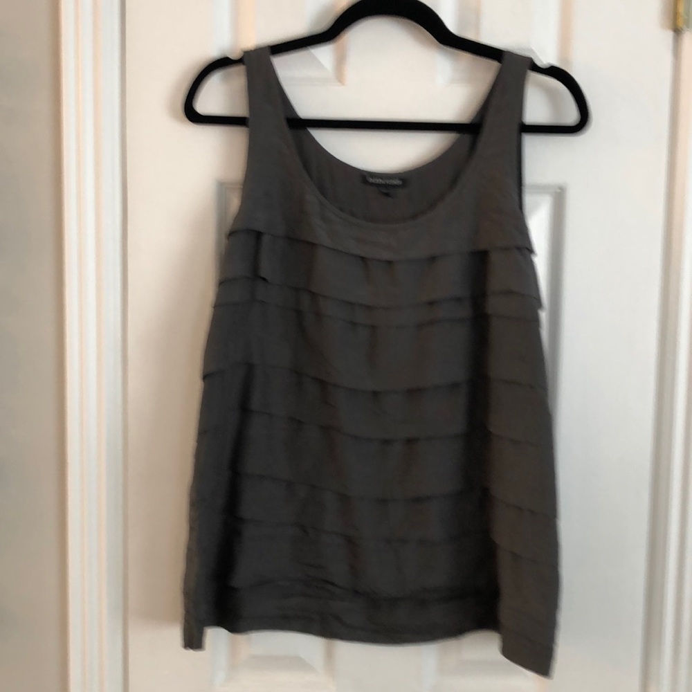 Eileen Fisher Silk grey tank.